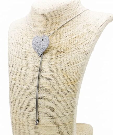 Conjunto acero quirúrgico con dije corazón A1628