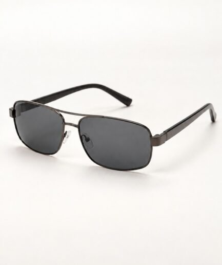 Lentes de sol con armazón metálico en tono oscuro L0532
